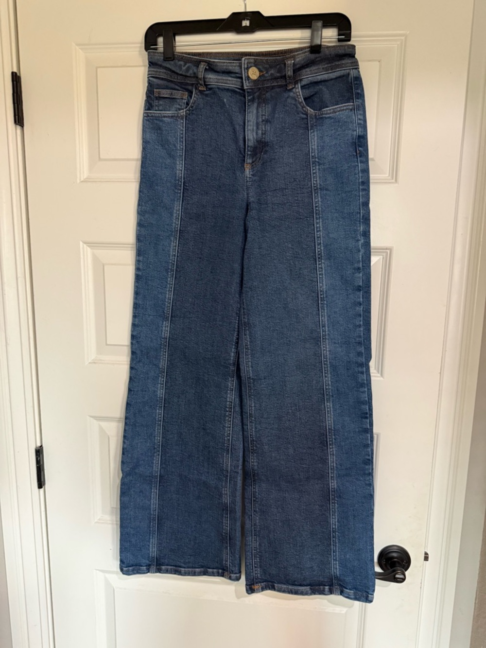 Chelsea & Violet Two-Tone Blue Wide Leg Jeans